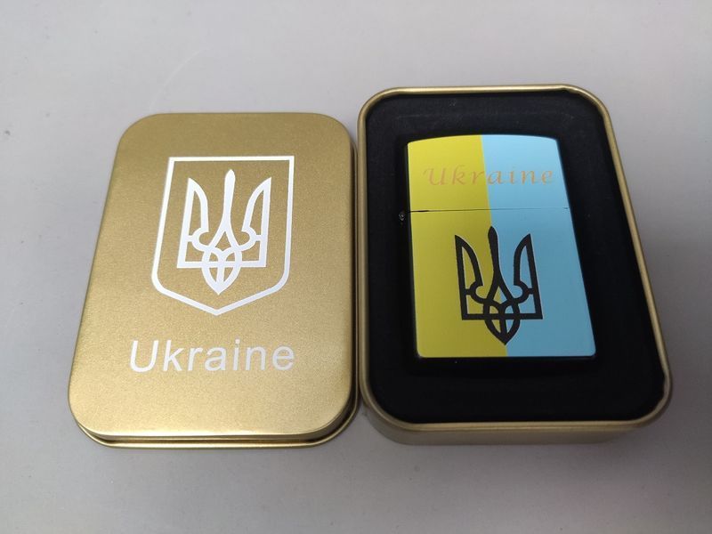 Запальничка бензинова Star Lighters Герб України BlueYellow SL_HL340BlueYellow фото